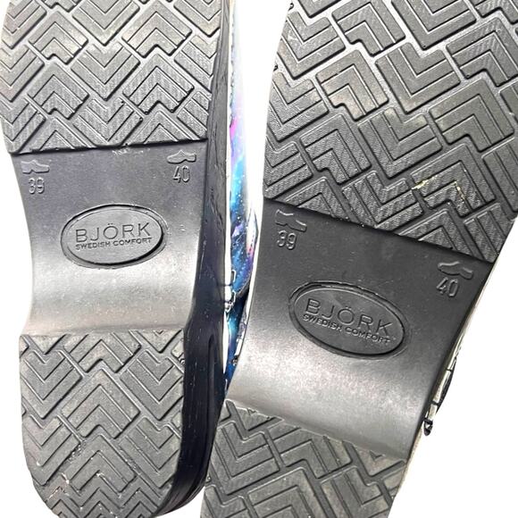 BJORK clogs shoes 38 7.5 like Dansko sanita blue purple nurse chef - Picture 6 of 7